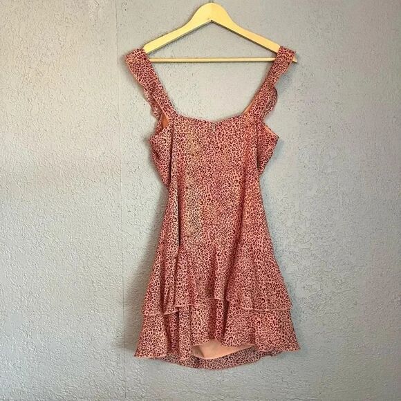 Lush Mini Ruffle Tiered Size Small Cheetah Print Pink - Picture 5 of 5